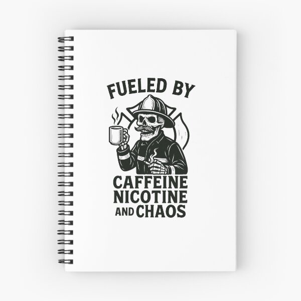 Aperçu de l'œuvre ALIMENTÉ PAR LA CAFFINE, LA NICOTINE ET LE CHAOS créée et vendue par Turnout Tees.