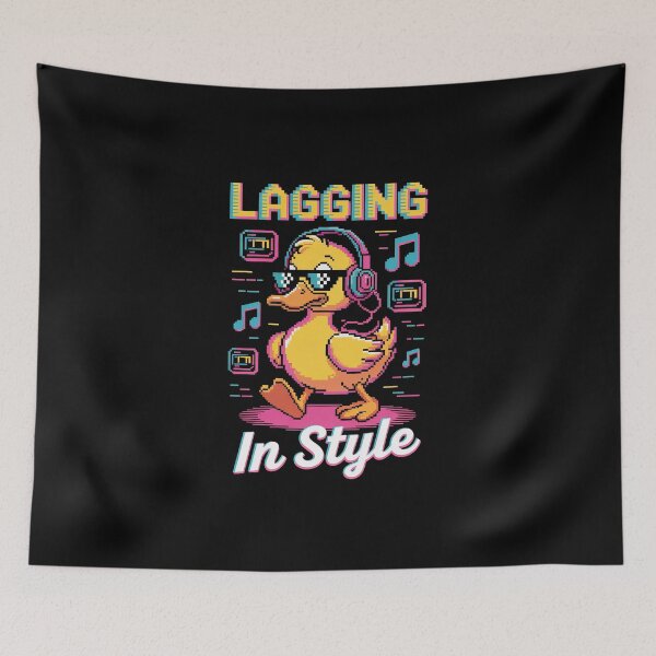 Item preview, Lagging in Style – Retro Pixel Duck Gamer designed and sold by Enea Kelo.