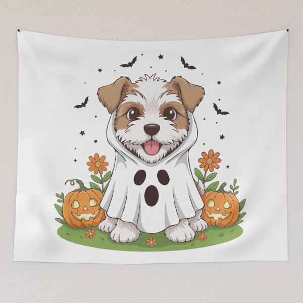 Item preview, Sealyham Terrier Puppy Ghost – Cute Halloween Dog Costume designed and sold by The Real Life Symphony.