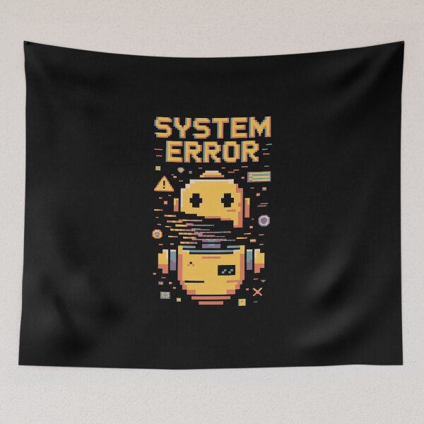 Item preview, System Error – Glitched Pixel Robot designed and sold by Enea Kelo.