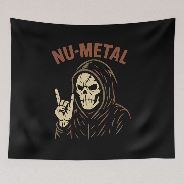 Item preview, Nu Metal Skull Shirt designed and sold by Driftwood77.