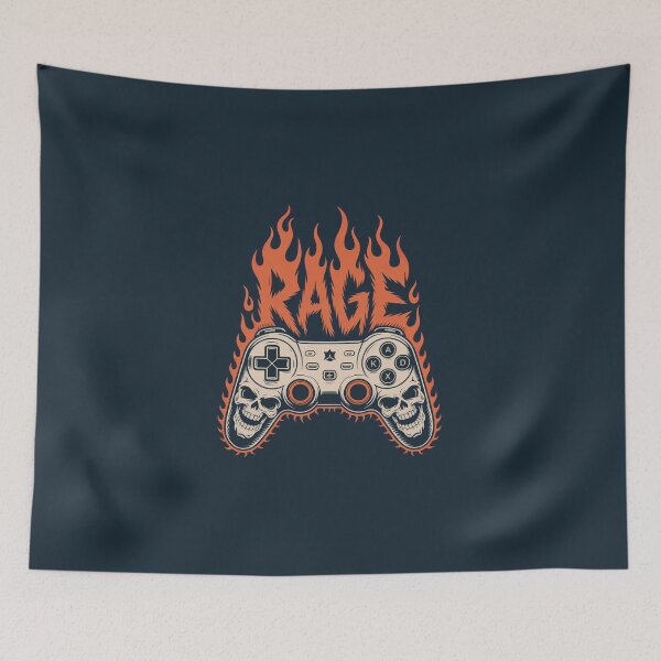 Item preview, Rage Controller – Flames and Skulls designed and sold by Enea Kelo.