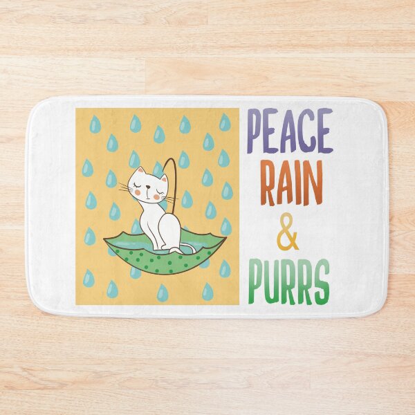 Item preview, Peace, rain, and purrs: an adorable cat illustration for rainy days, a relaxing atmosphere, and cat lovers. designed and sold by Martapp.