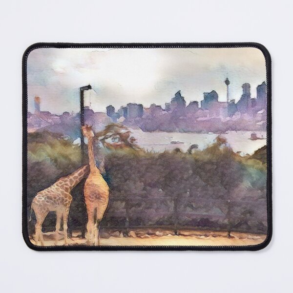 Item preview, Giraffes in Sydney Skyline designed and sold by ArtsyEyes.