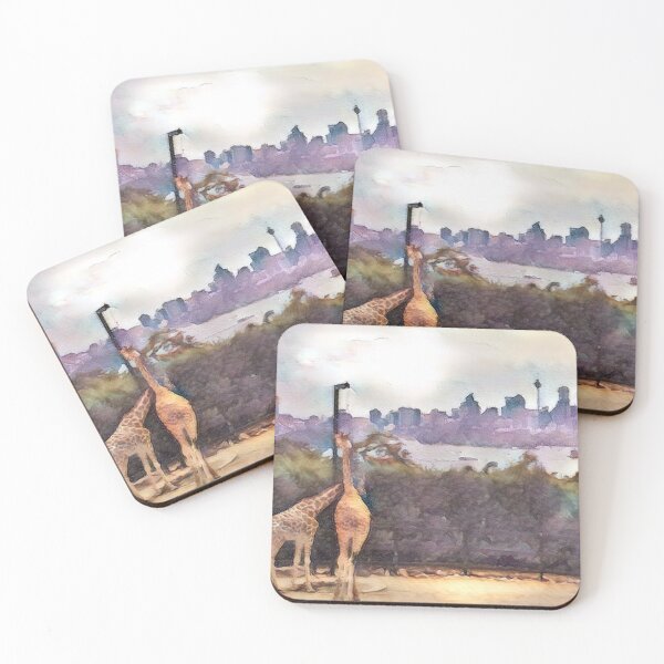 Artikelvorschau, Giraffen in der Skyline von Sydney entworfen und verkauft von ArtsyEyes.