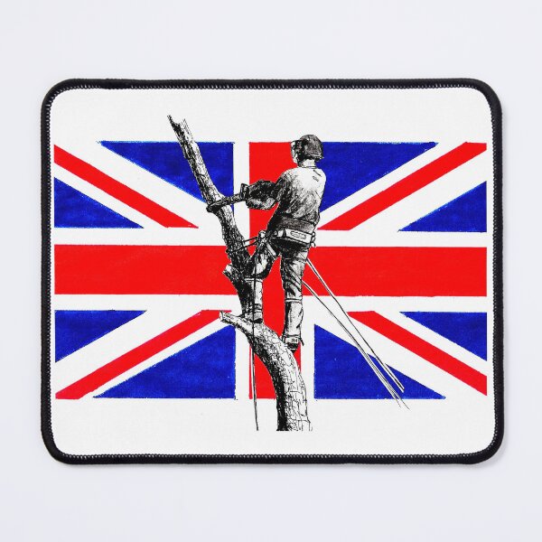 Item preview, Arborist / Tree Surgeon chainsaw Union Jack  designed and sold by Gordon Lavender.