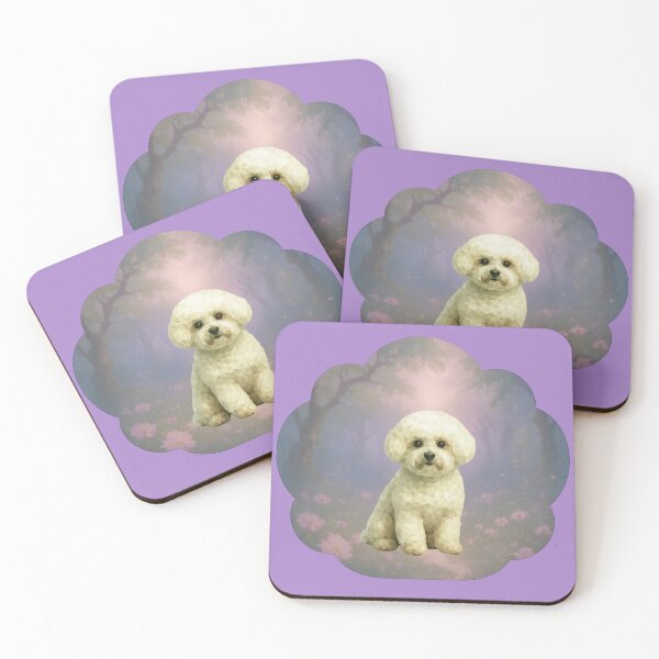 Item preview, Bichon Frise | Realistic Geometric Dog in Dreamy Pastels designed and sold by GeoWild Designs.
