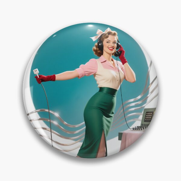 Item preview, Vintage Pinup Switchboard Star – 1940s Retro Power & Glamour designed and sold by Lightning-Lace.
