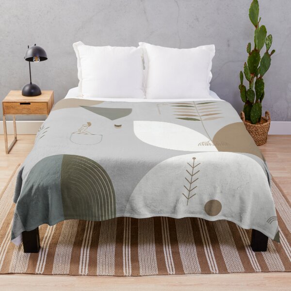 Item preview, Scandinavian Boho Abstract Poster – Neutral Minimalist Nordic Print designed and sold by jazzyfunky.