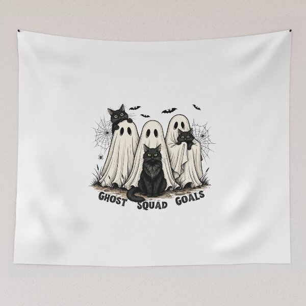 Item preview, Ghost Squad Goals – Funny Black Cat Ghost Cute Halloween Design designed and sold by Witty Kitty Creations.
