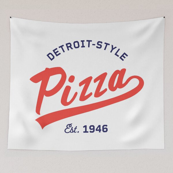 Item preview, Detroit-Style Pizza Est.1946 Sports logo style typography designed and sold by Jdawnink.