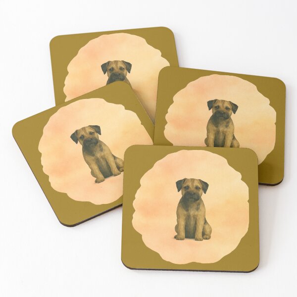 Item preview, Border Terrier | Realistic Geometric Dog on Warm Sunset Tones designed and sold by GeoWild Designs.