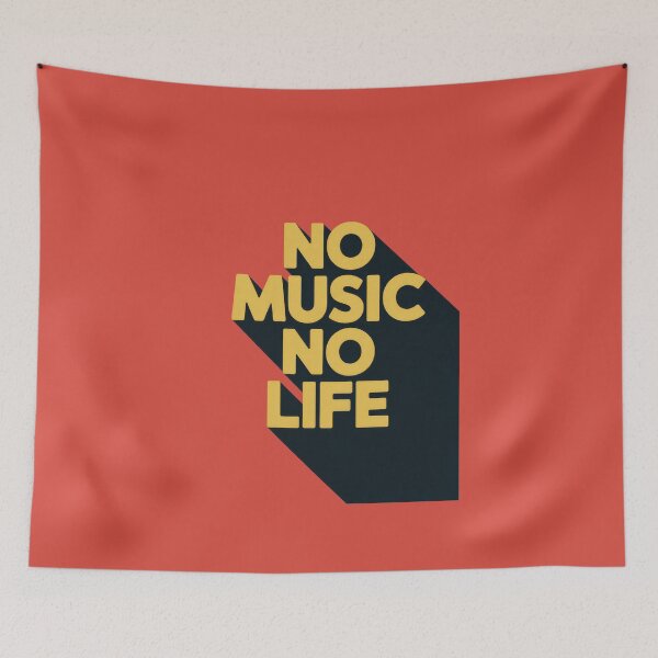 Item preview, No Music No Life – Bold Typography designed and sold by Enea Kelo.