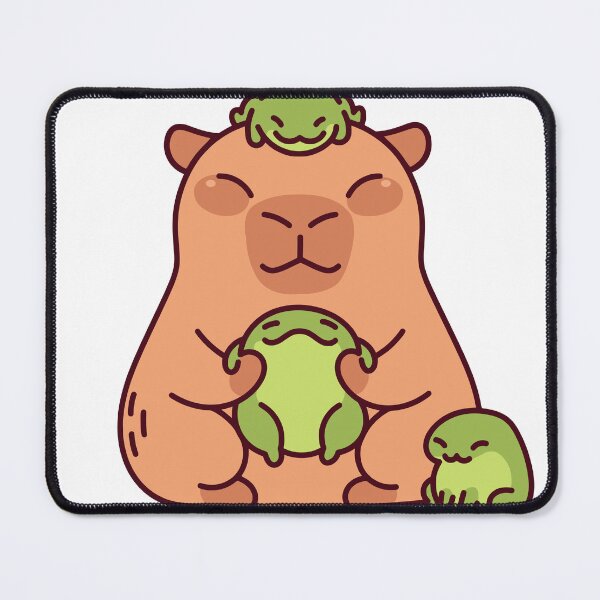 Item preview, Mr. Capybara with Frogs designed and sold by moy-zelem.