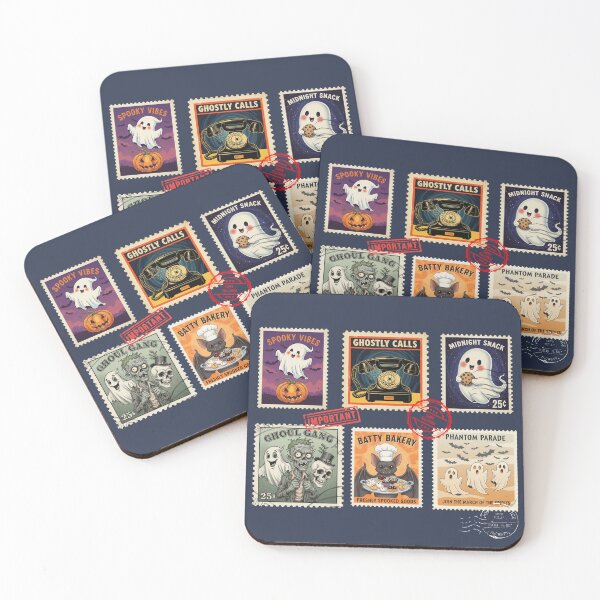 Item preview, Halloween Stamp Collection – Retro Spooky Cute Design designed and sold by deslydesign.