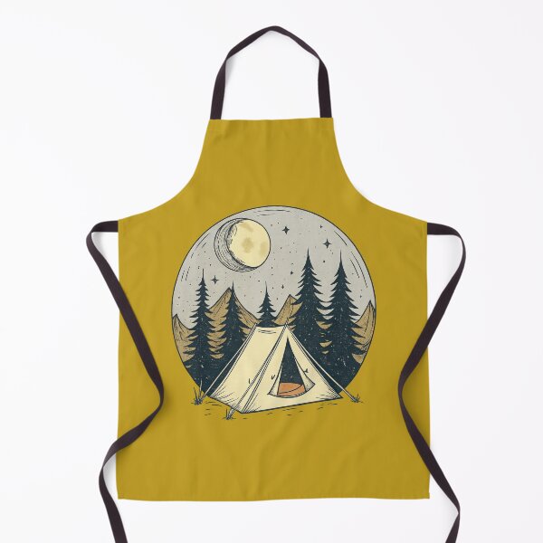 Item preview, Moonlit Camping Night – Vintage Tent and Forest Outdoor Nature Design designed and sold by NoctaHike.