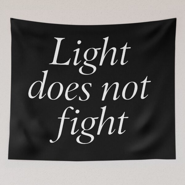 Item preview, La luz no lucha: diseño minimalista (blanco) designed and sold by Jack’s Shirts Craft.
