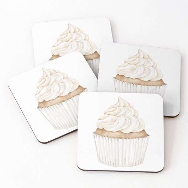 Item preview, Vanilla cupcake sticker and phone case, hand painted designed and sold by eves_aquadreams.