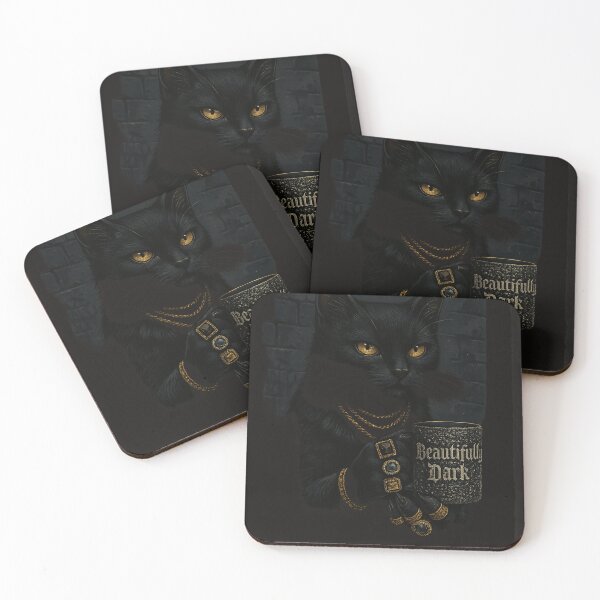 Item preview, Beautiful Dark Cat with Gothic Coffee Mug designed and sold by NoirAuraX.