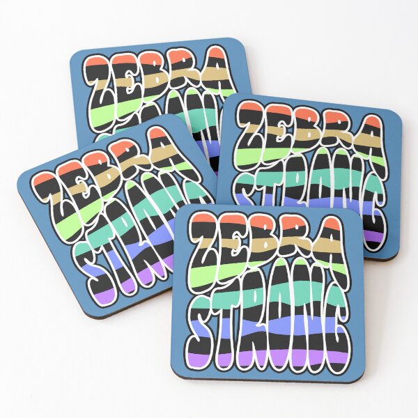 Item preview, Zebra Strong - EDS Warrior Rainbow designed and sold by Designs by Jesabee.