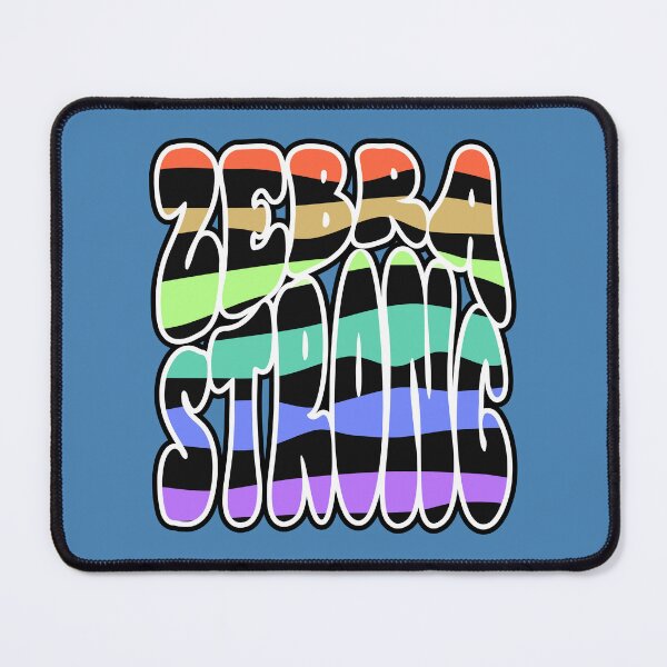 Item preview, Zebra Strong - EDS Warrior Rainbow designed and sold by Designs by Jesabee.