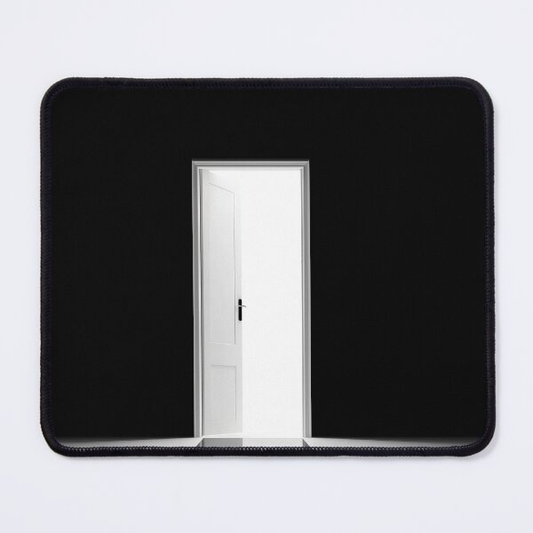Item preview, A black and white image of an open door designed and sold by RoseShop2093.