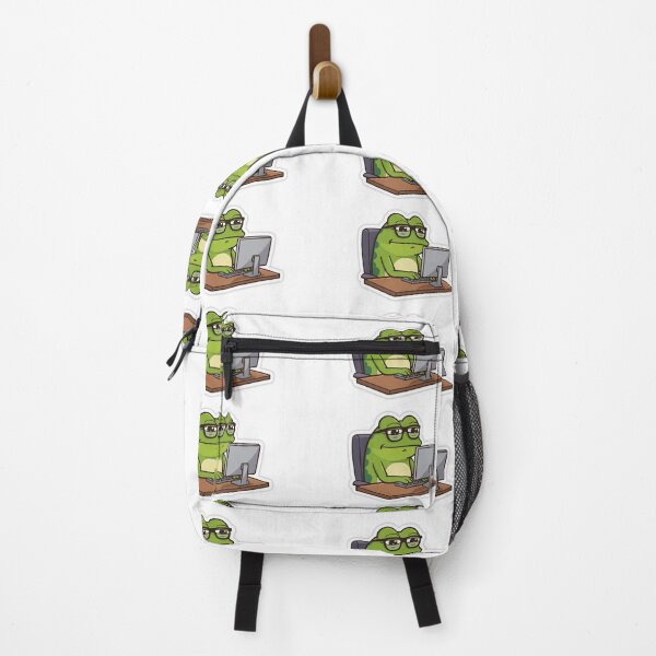 Item preview, Cute Studious Frog at the Computer designed and sold by Chill Doodles.