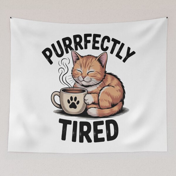 Item preview, Purrfectly Tired designed and sold by MerchVisionary.