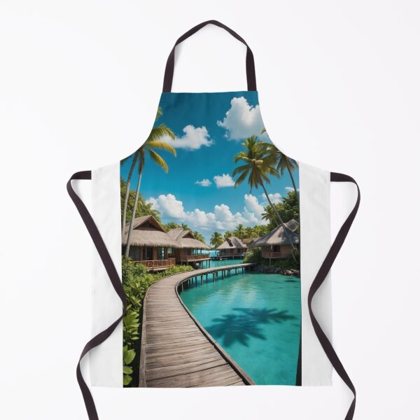 Item preview, Lagoon Escape | Overwater Bungalows in Tropical Paradise designed and sold by Jade Ado.