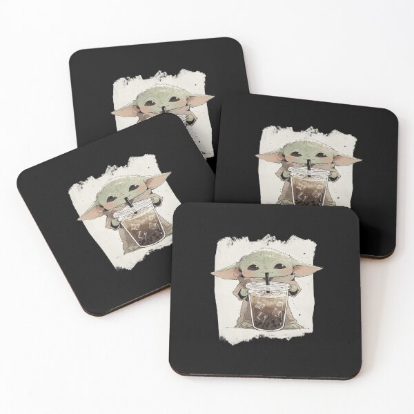 Item preview, BABY YODA WITH ICED COFFEE designed and sold by LIS AND MELIVERSO.