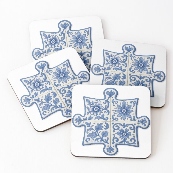 Item preview, Blue and White Tile Pattern designed and sold by SpeckAndLook.