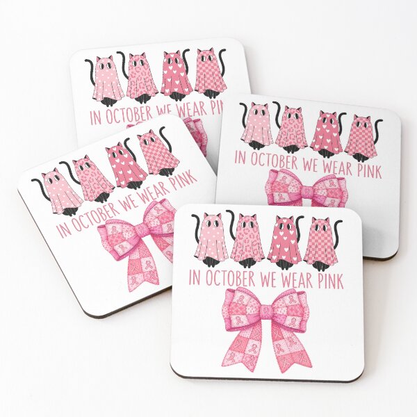 Item preview, In October We Wear Pink – Cute Breast Cancer Awareness Ghost Design designed and sold by Witty Kitty Creations.