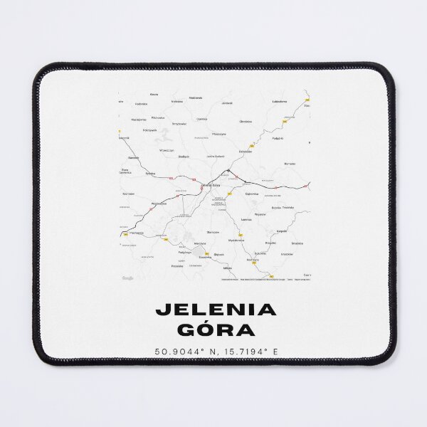 Item preview, Jelenia Góra City Map | Minimalist Black & White Poland Art Print designed and sold by RM-Journey.