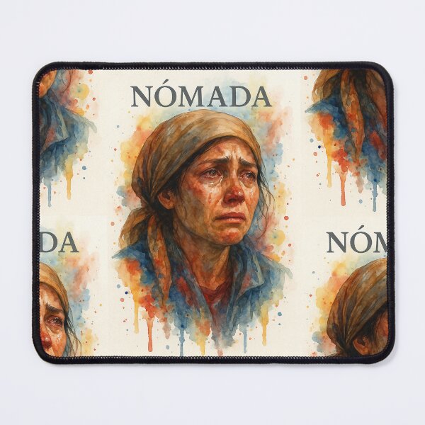 Item preview, NOMAD — Watercolor portrait of a migrant woman. By COLORALMY designed and sold by Coloralmy.