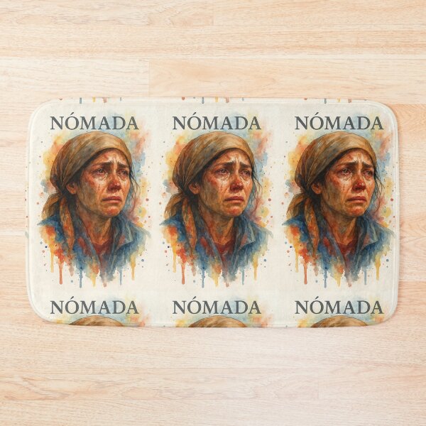 Item preview, NOMAD — Watercolor portrait of a migrant woman. By COLORALMY designed and sold by Coloralmy.