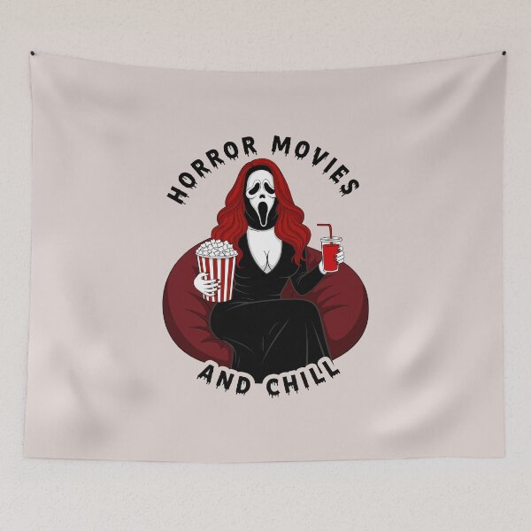 Item preview, Horror movies and chill scary ghostface woman  designed and sold by FatBirdie.