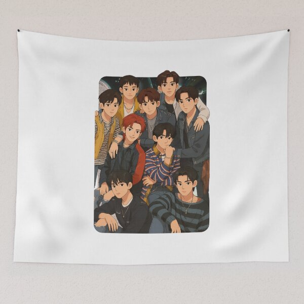 Item preview, Zero Base One Zb1 Cartoon illustration Collage K-pop Group designed and sold by AJUNICE STUDIO.