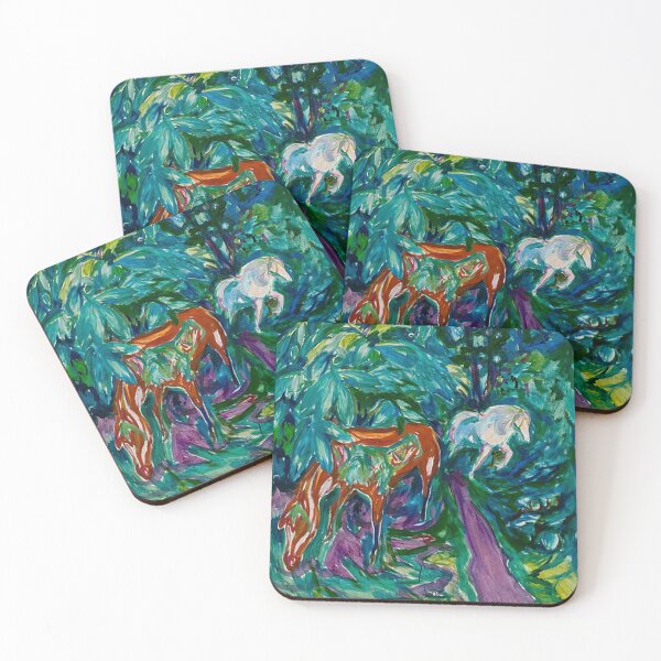 Item preview, Two Horses in the Forest designed and sold by tomorrowsart.