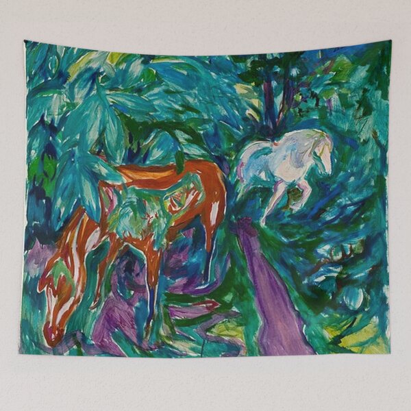 Item preview, Two Horses in the Forest designed and sold by tomorrowsart.