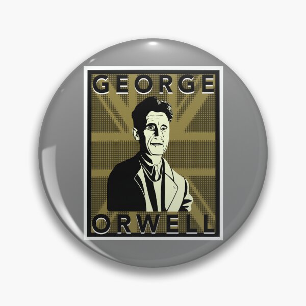 Item preview, George Orwell on British Flag monochrome  designed and sold by KateVanFloofno1.