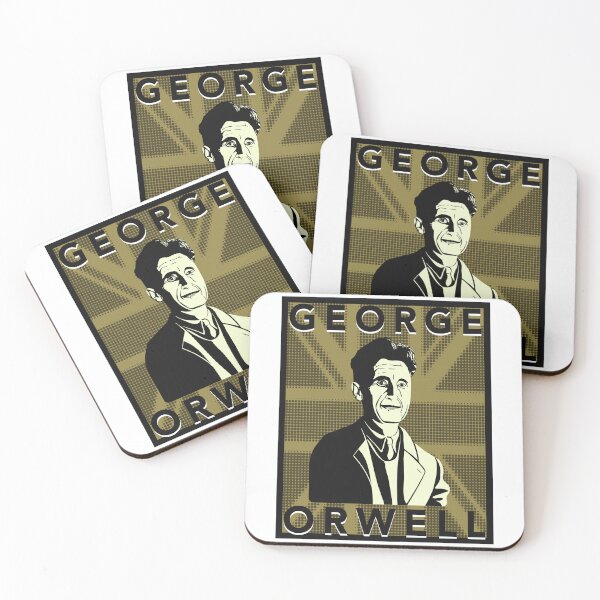 Item preview, George Orwell on British Flag monochrome  designed and sold by KateVanFloofno1.