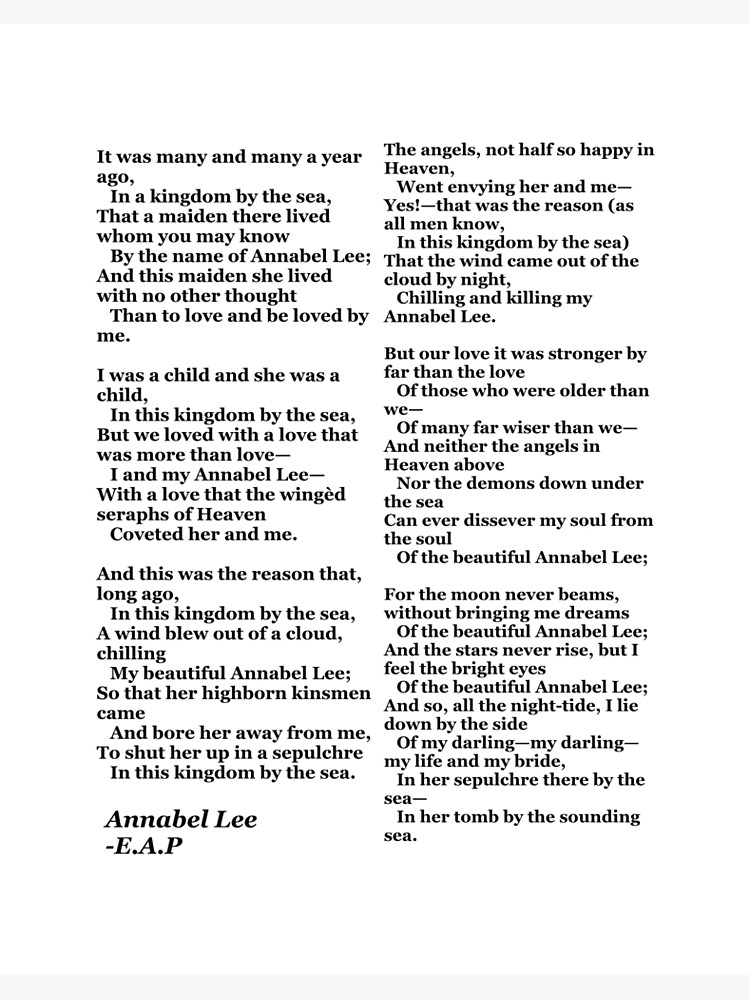 Annabel Lee by Edgar Allan Poe