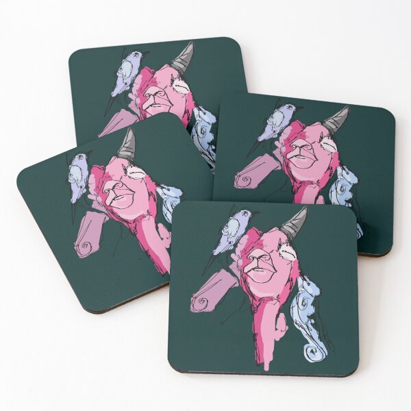 Item preview, Cute Serene Goats &amp; Birds  designed and sold by harrietnelsonh.