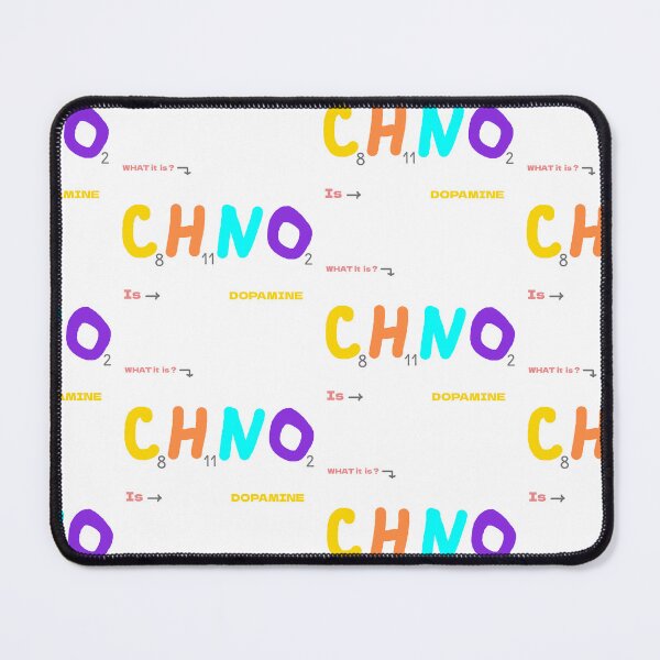 Item preview, Colorful Dopamine Molecular Structure – C8H11NO2 Chemical Formula Art designed and sold by CraftMuse19.
