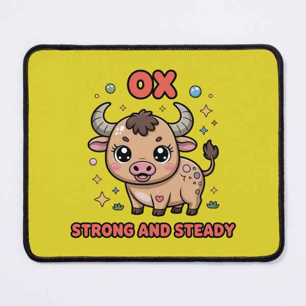 Item preview, "Chinese Zodiac Ox – Small Cute Astrology with Positive Vibes" designed and sold by HolisticFurArt.