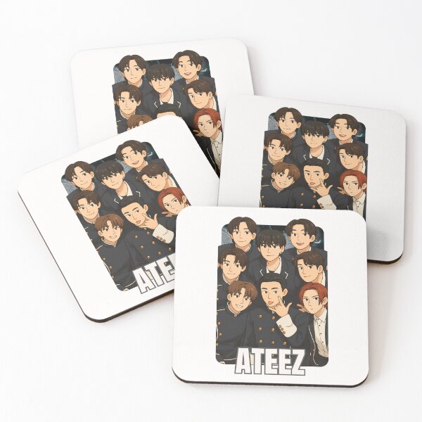 Item preview, Ateez Cartoon illustration Collage K-pop Group designed and sold by AJUNICE STUDIO.