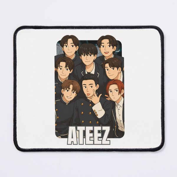 Item preview, Ateez Cartoon illustration Collage K-pop Group designed and sold by AJUNICE STUDIO.