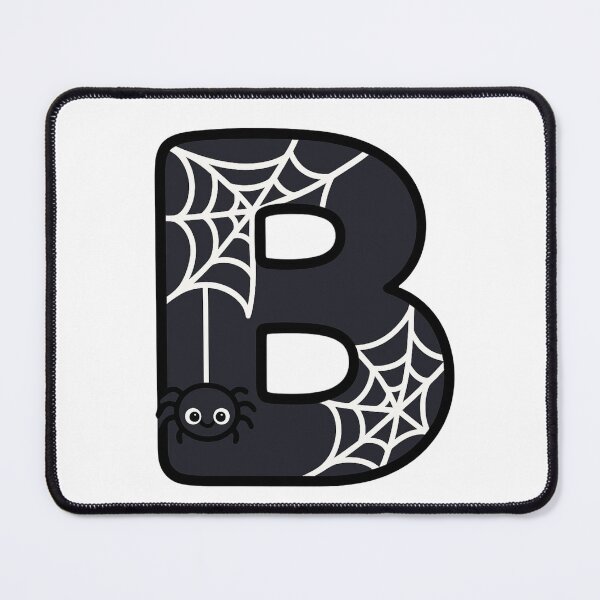 Item preview, Halloween Letter B – Black Spider Web Kawaii Cartoon designed and sold by PrintCreations9.