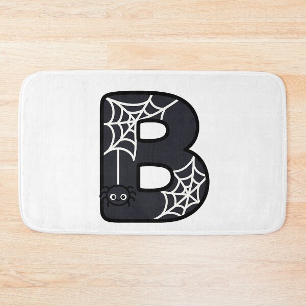 Item preview, Halloween Letter B – Black Spider Web Kawaii Cartoon designed and sold by PrintCreations9.