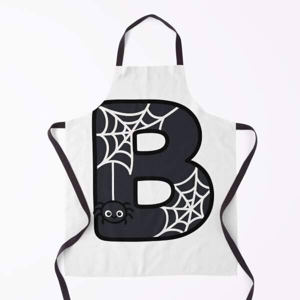Item preview, Halloween Letter B – Black Spider Web Kawaii Cartoon designed and sold by PrintCreations9.